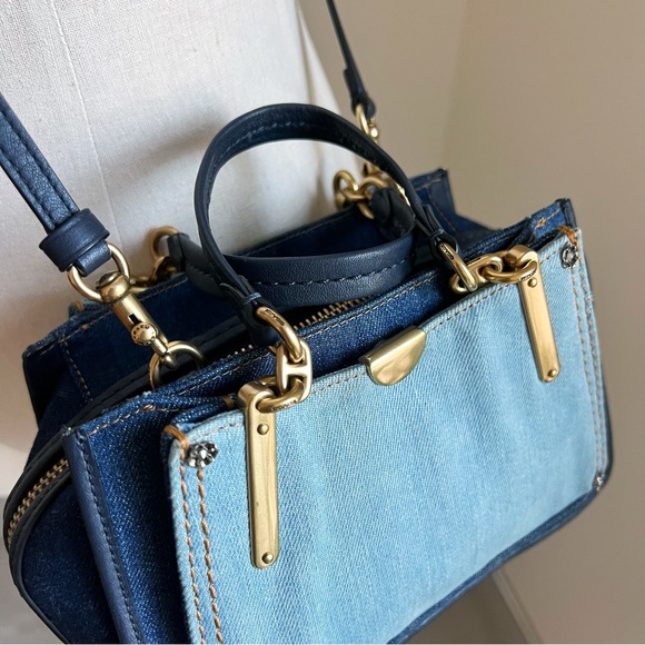 Coach Dreamer 21 Denim Mini Satchel/Crossbody Purse B2547 - Picture 7 of 17